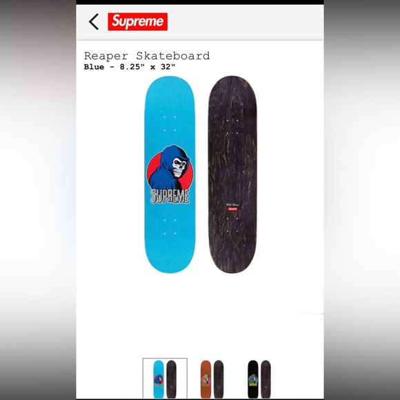 SUPREME Authentic NEW Reaper skateboard deck w/Sean Cliver artwork, plus sticker - Picture 12 of 14